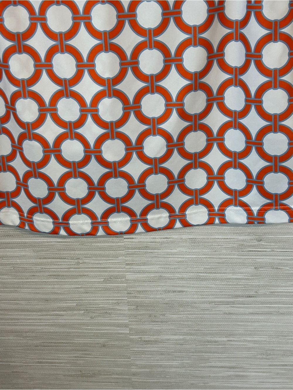 Gretchen Scott Skort M Orange Light Blue Nautical Geometric Interlocking Circle - Picture 6 of 7